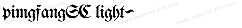 pimgfangSC light字体转换